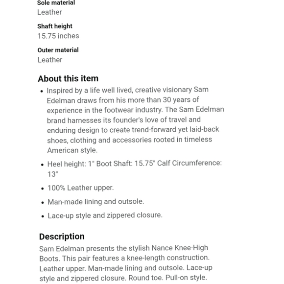 🆕⭐Sam Edelman leather brown lace up tall boots - Picture 15 of 16